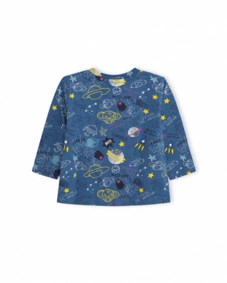 T-shirt Tricoté Bleu Et Vert Garçon Galaxy Friends T-shirt Tricoté Bleu Et Vert Garçon Galaxy Friends