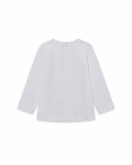 T-shirt en maille blanc et rose fille Galaxy Friends
