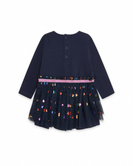 Robe Bleue En Maille Et Tulle Fille Galaxy Friends