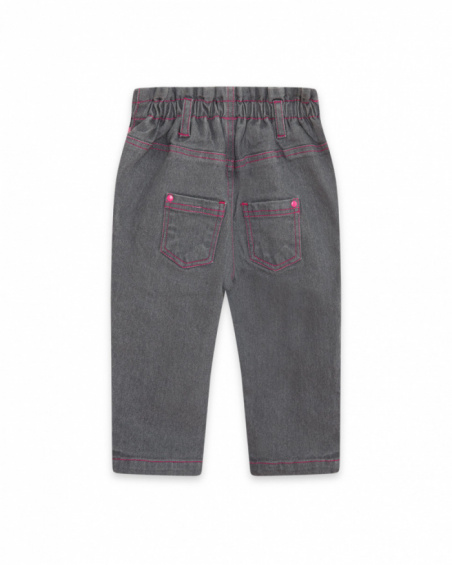 Pantalon Denim Gris Fille Magic