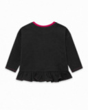 T-shirt en maille gris et rose fille Magic T-shirt en maille gris et rose fille Magic