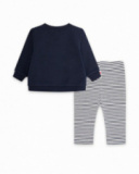 Sweat Peluche Et Legging Maille Bleu Fille Mini Traveller Sweat Peluche Et Legging Maille Bleu Fille Mini Traveller