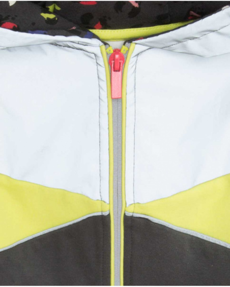 Sweat Et Legging Peluche Gris Et Vert Fille Wild & Free