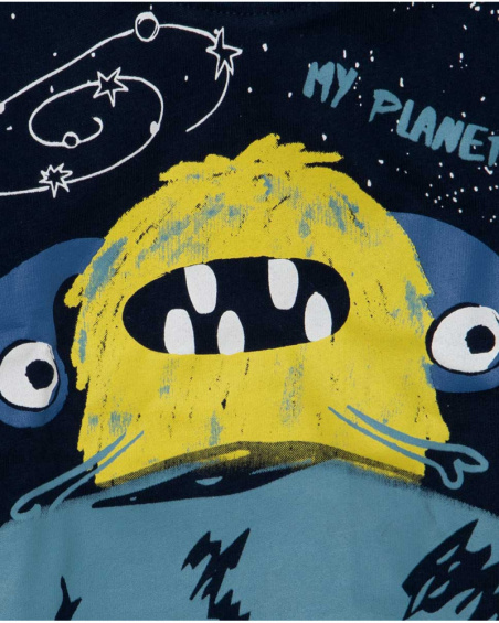 T-shirt Tricoté Bleu Garçon Galaxy Friends