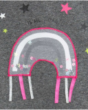 Sweat Gris Et Rose Peluche Fille Magic Sweat Gris Et Rose Peluche Fille Magic