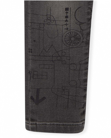 Pantalon Denim Gris Active Boy