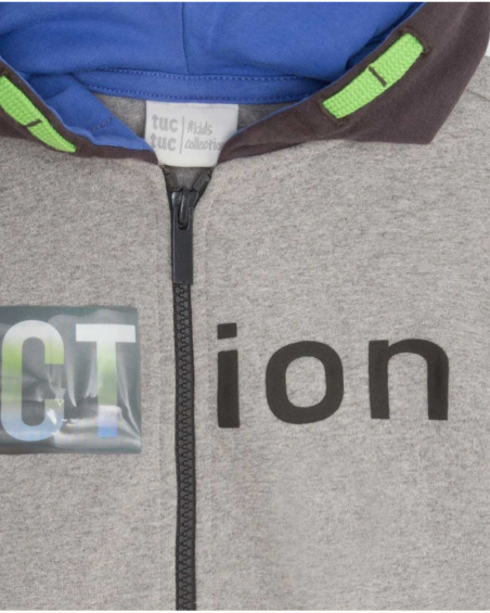 Sweat Et Pantalon En Peluche Gris Et Bleu Boy Active Sweat Et Pantalon En Peluche Gris Et Bleu Boy Active