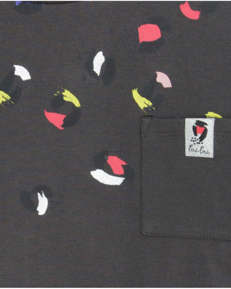 Sweat Gris Peluche Fille Wild & Free Sweat Gris Peluche Fille Wild & Free