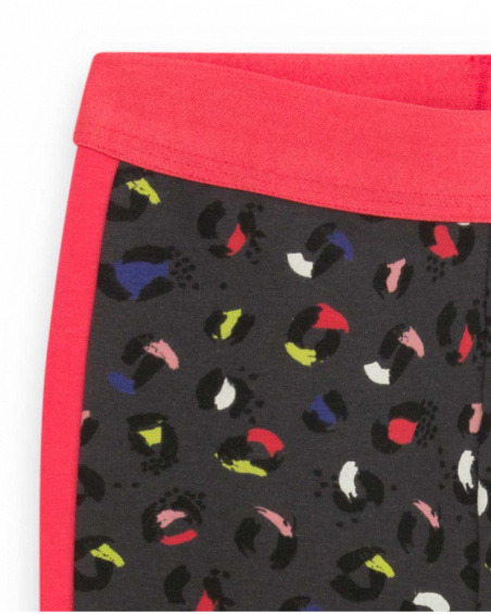 Legging en peluche gris pour fille Wild & Free