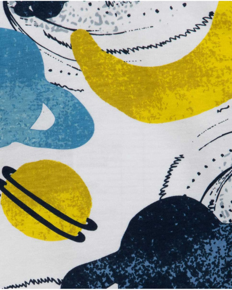 T-shirt en tricot bleu garçon Galaxy Friends