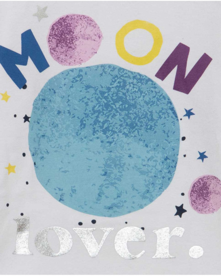T-shirt en maille blanc et rose fille Galaxy Friends
