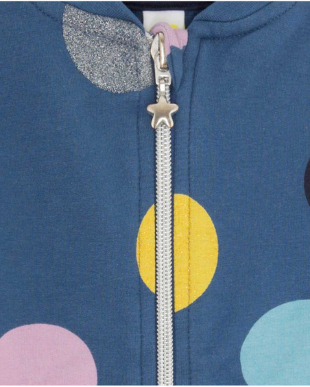 Sweat Peluche Bleu Et Rose Fille Galaxy Friends