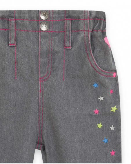 Pantalon Denim Gris Fille Magic Pantalon Denim Gris Fille Magic