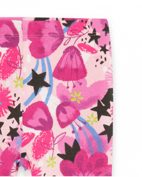 Legging fille en maille rose Magic Legging fille en maille rose Magic