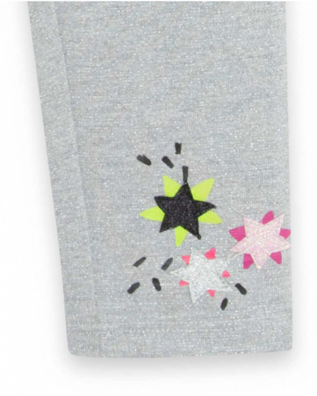 Legging en peluche gris pour fille Magic Legging en peluche gris pour fille Magic