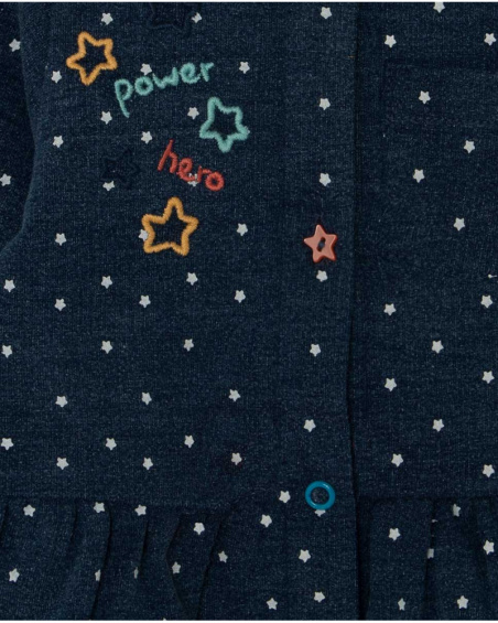 Robe Peluche Bleue Fille Etoiles Collectors