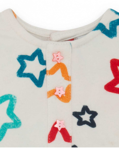 Robe en peluche blanche Girl Stars Collectors Robe en peluche blanche Girl Stars Collectors