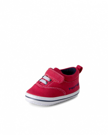 Chaussons Peluche Garçon Rouge Mini Traveller