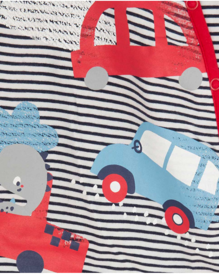Barboteuse Tricot Bleu Garçon Mini Traveller Barboteuse Tricot Bleu Garçon Mini Traveller