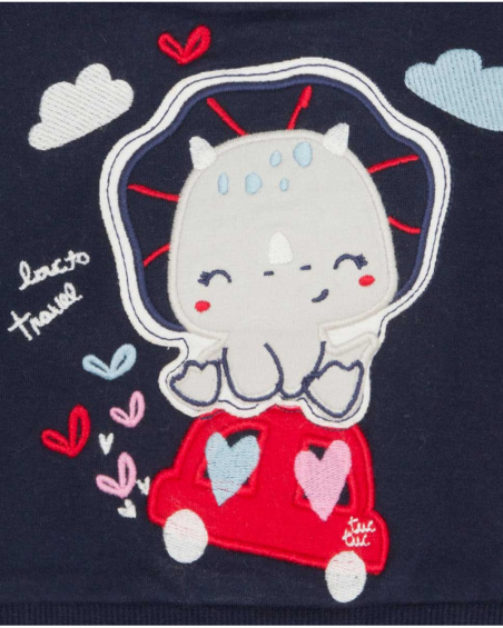 Sweat Peluche Et Legging Maille Bleu Fille Mini Traveller Sweat Peluche Et Legging Maille Bleu Fille Mini Traveller