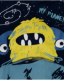 T-shirt Tricoté Bleu Garçon Galaxy Friends