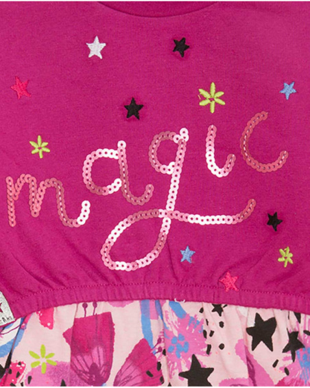 Robe Rose En Tricot Et Peluche Fille Magic Robe Rose En Tricot Et Peluche Fille Magic