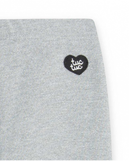 Legging en peluche gris pour fille Magic Legging en peluche gris pour fille Magic
