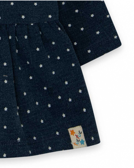 Robe Peluche Bleue Fille Etoiles Collectors