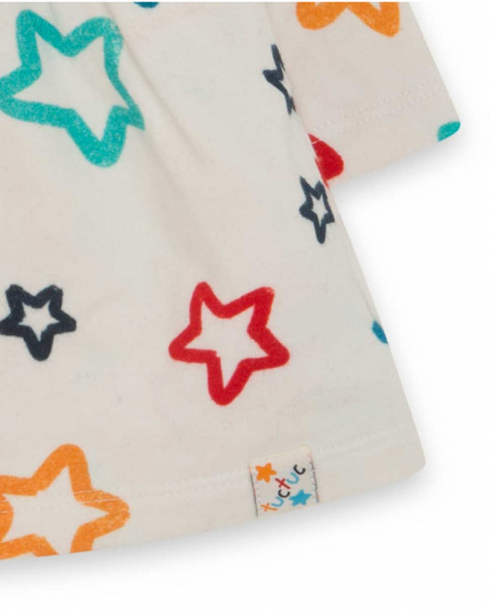 Robe en peluche blanche Girl Stars Collectors Robe en peluche blanche Girl Stars Collectors
