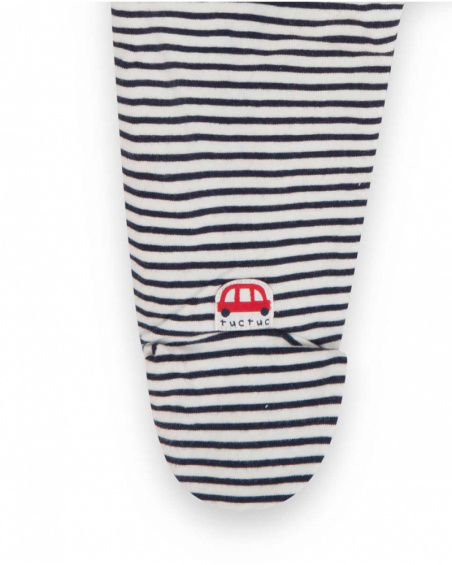 Barboteuse Tricot Bleu Garçon Mini Traveller Barboteuse Tricot Bleu Garçon Mini Traveller