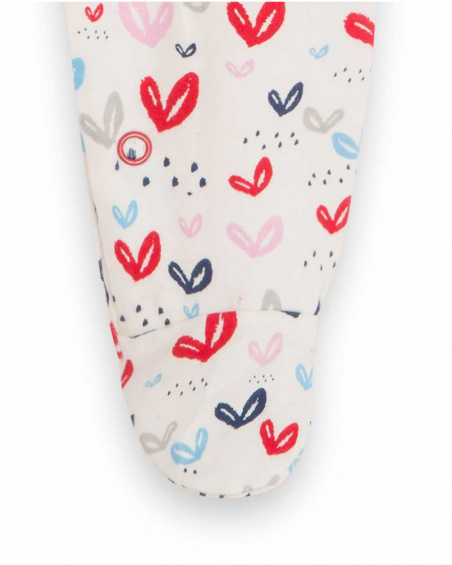 Barboteuse Tricot Blanche Fille Mini Traveller