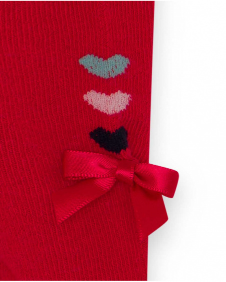 Collants Rouge Fille Mini Traveller