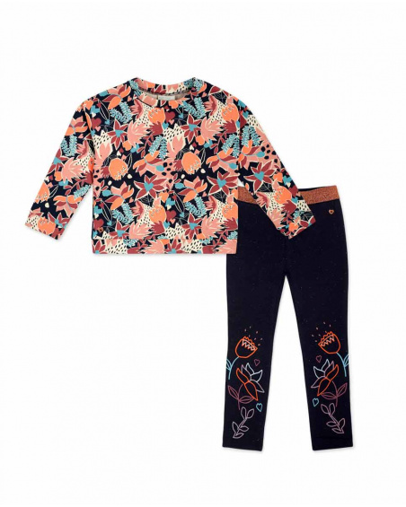Sweat et legging en peluche bleu et rose pour fille Night Garden Sweat et legging en peluche bleu et rose pour fille Night Garden