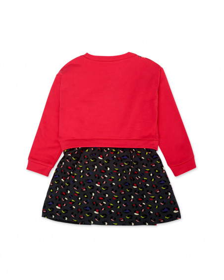 Robe peluche rose Fille Wild & Free