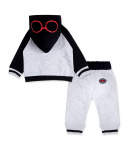 Sweat-shirt et pantalon en peluche gris et noir Boy Connect Sweat-shirt et pantalon en peluche gris et noir Boy Connect