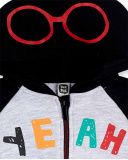 Sweat-shirt et pantalon en peluche gris et noir Boy Connect Sweat-shirt et pantalon en peluche gris et noir Boy Connect