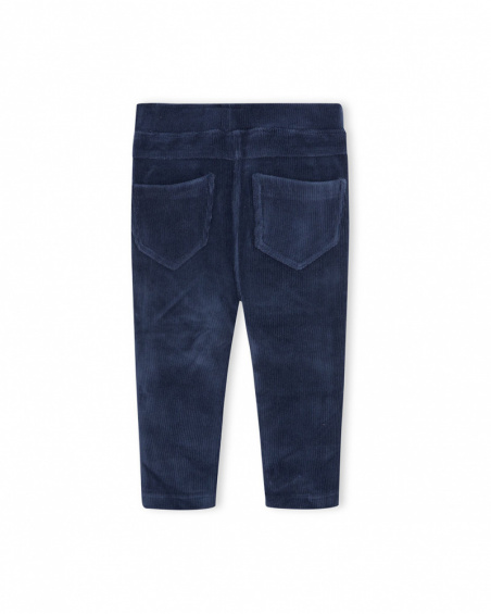 Jegging Velours Marine Fille Basics Bébé W23 Jegging Velours Marine Fille Basics Bébé W23