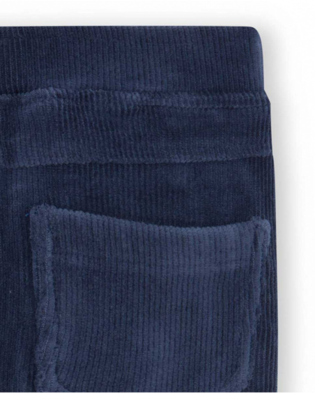 Jegging Velours Marine Fille Basics Bébé W23 Jegging Velours Marine Fille Basics Bébé W23