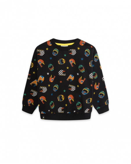 Sweat Peluche Garçon Noir Speed Race Sweat Peluche Garçon Noir Speed Race