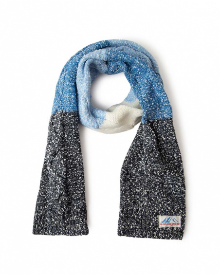 Bonnet Et Echarpe Bleu Tricot Garçon Ski Explorers