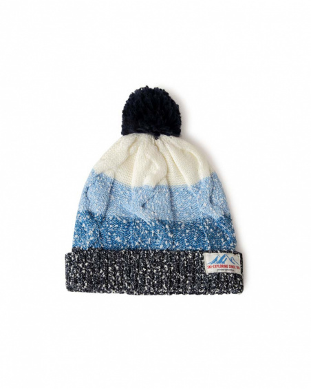 Bonnet Et Echarpe Bleu Tricot Garçon Ski Explorers