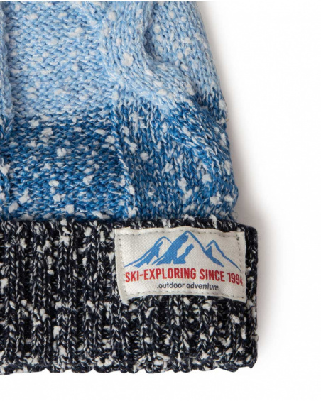 Bonnet Et Echarpe Bleu Tricot Garçon Ski Explorers