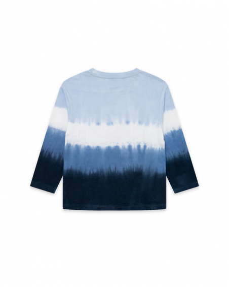 T-shirt Tricoté Bleu Et Blanc Garçon Ski Explorers T-shirt Tricoté Bleu Et Blanc Garçon Ski Explorers