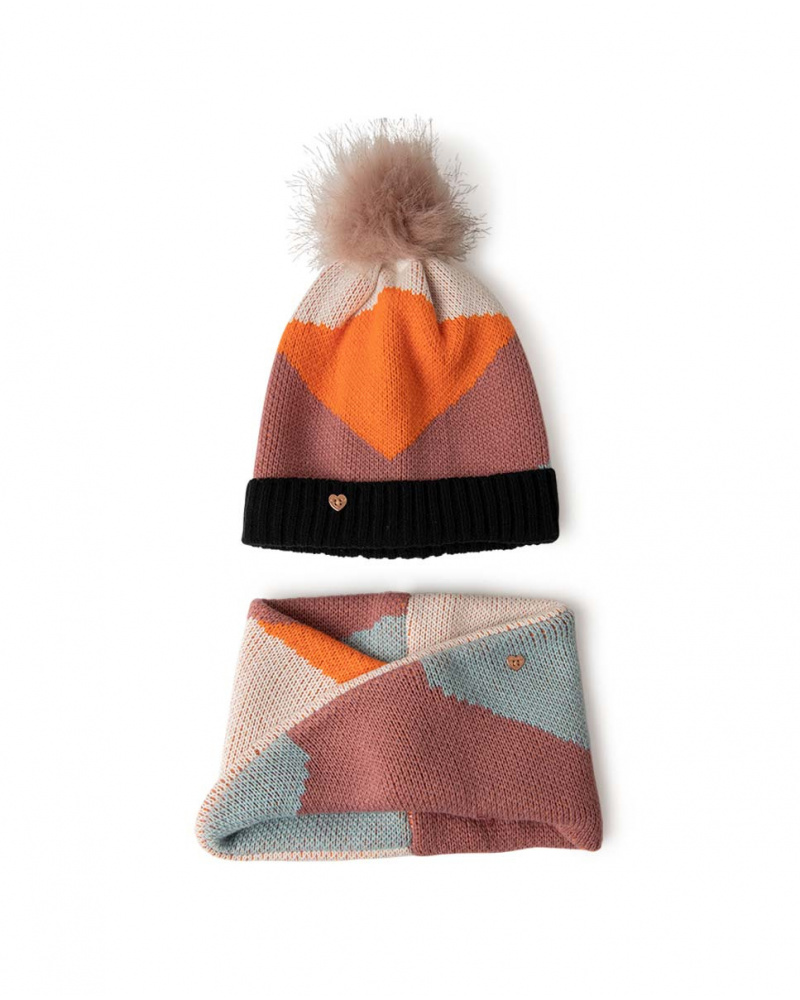 Bonnet En Tricot Rose Et Tour De Cou Fille Night Garden