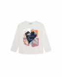T-shirt en maille blanc et bleu fille Night Garden T-shirt en maille blanc et bleu fille Night Garden