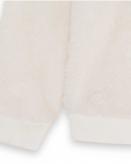 Sweat Fille Blanc Fourrure Night Garden