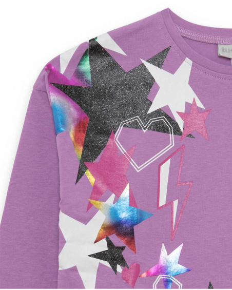 T-shirt en maille rose Glam Rock Girl T-shirt en maille rose Glam Rock Girl