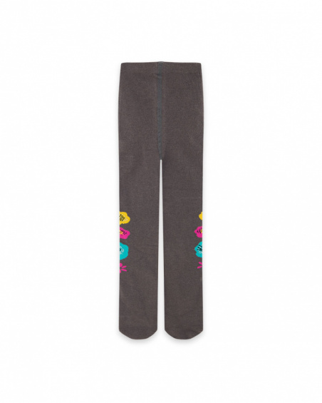 Fille Collants marron Fleurs d'hiver