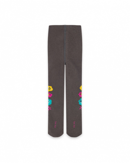 Fille Collants marron Fleurs d'hiver
