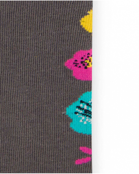 Fille Collants marron Fleurs d'hiver Fille Collants marron Fleurs d'hiver